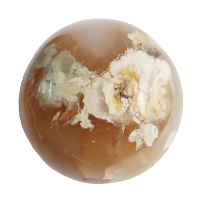 China China Natural Agate Crystal Sphere Healing Crystal Ball 60-80mm Flower Crystal Ball For Decoration for sale