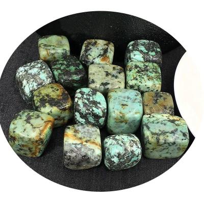 China China Hot Sale Natural Polished Square Cube Turquoise Quartz Tumbled Stone For Decoration for sale