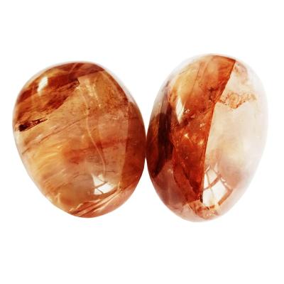 China China Wholesale Natural Polished Fire Quartz Palm Stones Healing Massage Stones For Gift for sale