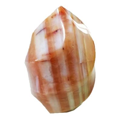 China Wholesale China Carnelian Flame Mini Hand Flame Carvings Natural Red Agate For Decoration for sale