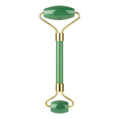 China Hot Saling Eco-friendly Natural Crystal Aventurine Face Green Jade Massage Roller Crystal Massage Stick Anti Aging for sale