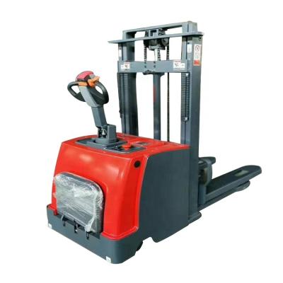 China 1.5T Electric Forklift Stacker Electric Stacker Pallet Hotels Full-Electric Standing Steer Type Stacks for sale