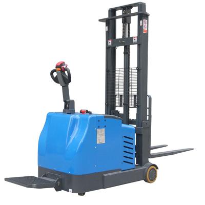 China Advertising Company Station - Driven Fully Electric Balanced Electric Pallet Forklift Stacker for sale