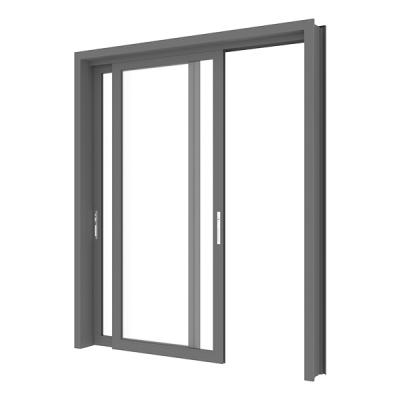 China GIONZI soundproof double tempered glass commerical grade soundproof aluminum sliding doors for sale