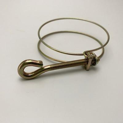 China Industrial Equipment 201 304 Stainless Steel Wire Hose Clamp Double Wire Pipe Clips for sale