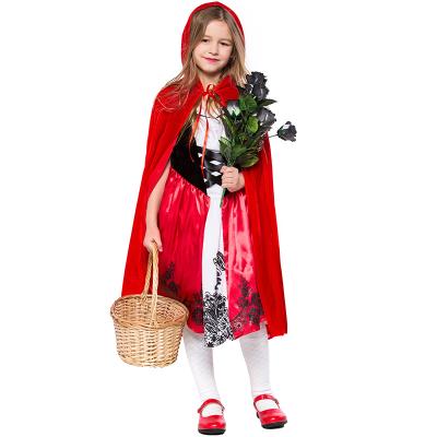 China Halloween Deluxe Costume Kids Girls Little Red Riding Hood For Girls DGHC-087 for sale