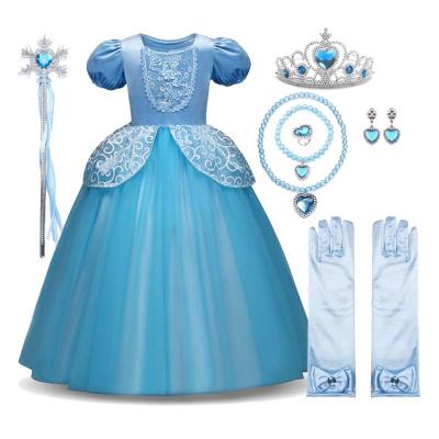 China Deluxe Halloween Dress Up Role Play Fancy Ball Gown Cinderella Girls Princess Dress DGHC-037 for sale