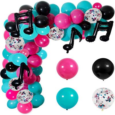 China Girl's Birthday Party Deluxe Balloons Arch Kit Koraoke Theme Bithday Party Decoration Set Supplies DGBD-086 for sale