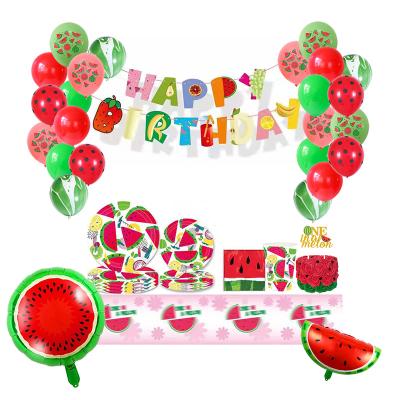 China Birthday party decoraion summer birthday party serve 10 paper cups watermelon party supplies 119pcs/pack DGBD-129 for sale