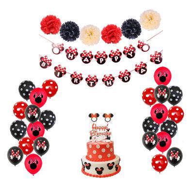 China 2021 Birthday Party Decorations Innovation Minnie Party Set Brand New Minnie Party Supplies Theme Kids Birthday DGBD-095 for sale