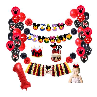 China Birthday Party Decorations Birthday Party Supplies Happy Birthday Banner Balloons Party Deco Minnie DGBD-040 for sale