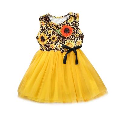 China Breathable Sun Dress Style 6-18M Sleeveless Toddler Girl Casual Floral Dress DGFD-073 for sale