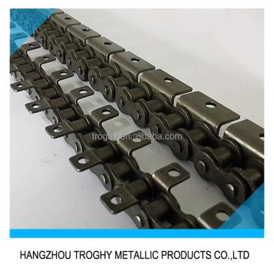 China Alloy Or Stainless Steel C2050 Agricultural Roller Chain With Attachments for sale