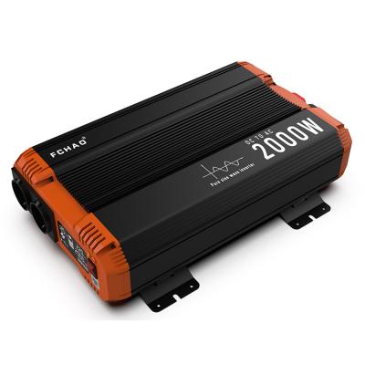 China Factory Price 2000Watt Inverter 12V 220V Solar Power Sine Wave Inverter Modified Inverter 38*22*9.2CM for sale