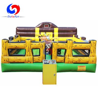 China Rental company cheap inflatable mechanical bull mattress, customized inflatable mat for mechanical bull for sale