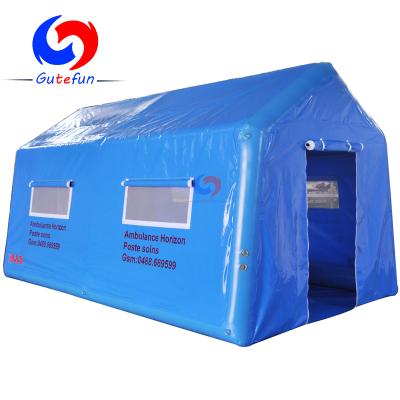 China 0.6mm PVC tarpaulin 5m *3m *2.65m outdoor emergency camping inflatable medical tent, inflatable hospital tent for sale for sale