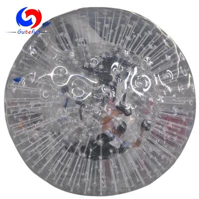 China Toy Best quality 3m diameter 1.0mm TPU inflatable white rope inside inflatable zorb ball for zorb racing track for sale