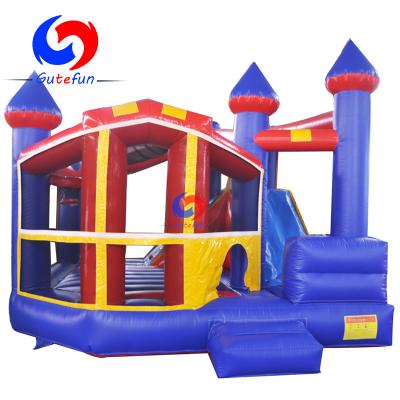 China PVC GUTEFUN Economy 5.39m*4.53m*4.93m Multi Game Backyard Inflatable Combo Castle For Family Party for sale