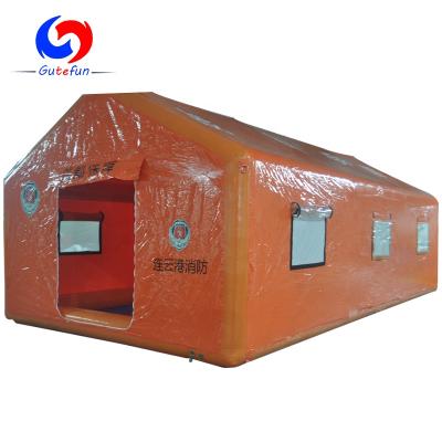 China 0.6mm PVC tarpaulin 8m L*4m W*3.1m H hospital mobile military army inflatable emergency tent for sale for sale