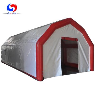 China 0.6mm PVC tarpaulin 9m L*3.6m W*3.6m H outdoor large rescue inflatable medical tent, inflatable hospital tent for sale for sale