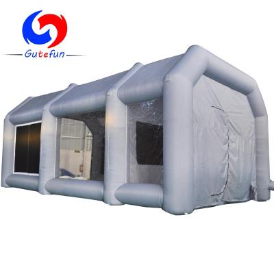 China Oxford Cloth GUTEFUN Inflatable Paint Booth 26x13x10ft Inflatable Spray Booth With Filter System Portable Car Paint Booth For Parking Lot for sale