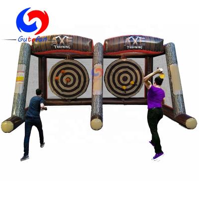 China Outdoor part of playground; Rental company safety games inflatable blacklight foam inflatable flying ax throwing interactive carnival sport game for sale for sale