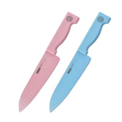 China Color Kitchen Knife Painting Food Grade Stainless Steel Kitchen Sustainable Process Chef Knife for sale