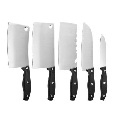 China Durable ABS Handle Stainless Steel Chinese Kitchen Knife Set For Ready-to-ship for sale