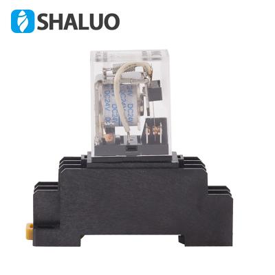 China DC24V Diesel Generator High Power Overload Protection Relay Two Road 10A With Distribution Box Conversion Base Relay for sale