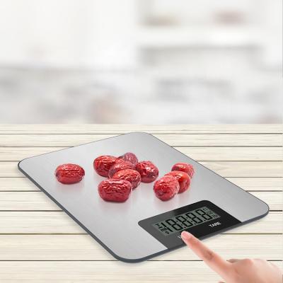 China Kitchen Measures High Accuracy Tempered Glass Platform Weight Cozinha De Lcd Balanza Cocina Food Kitchen Electric Digital Scale en venta