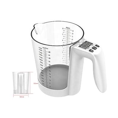 中国 Viable Kitchen Scale Tools Detachable Large Capacity Laser Cup Round Electronic Cylinder Food Liquid Measuring Cups 販売のため