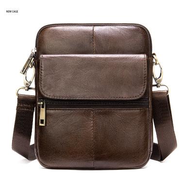 China Others Retro Brown Mens Cowhide Real Leather Messenger Bags For Men Fashion Mens Shoulder Bag Messenger Bag for sale