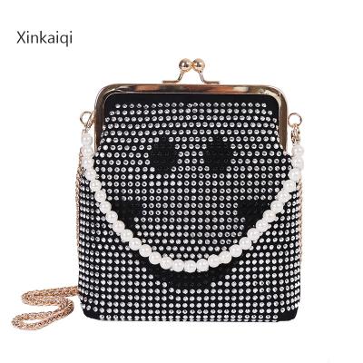 China Silver Prom Diamond Bag Evening Handbag Diamond Purses For Women Upgrade Fashion Hec Rhinestone Purse Sparkly Bag for sale