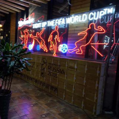 China Creative Acrylic Back Bar Decor Custom Buildings UHO 12v Buildings Cartoon Cartoon Neon Signs Karaoke Cowboy Signage Light Cable Bar Back Led for sale