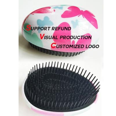 China Multifunctional Beauty Eqiupment New Economic Promotional Diamond Egg Shaped Hair Brush /Magic Detangling Hair Styling Salon Pocket Comb Tangle Tools for sale