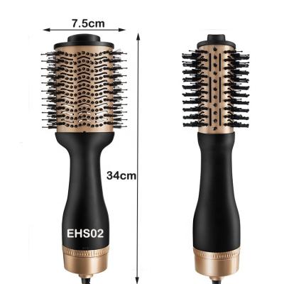 China 1000w one in 1 home custom cepillo secador 3 step straightening drying hair curler heat comb hair dryer curling brush for sale