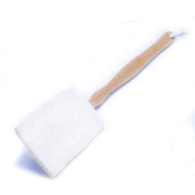 China Long Handle Soft Scrubber Shower Brushes Long Handle Loofah Wood Natural Exfoliating Bath Sweep Loofah Back Scrub Brush for sale