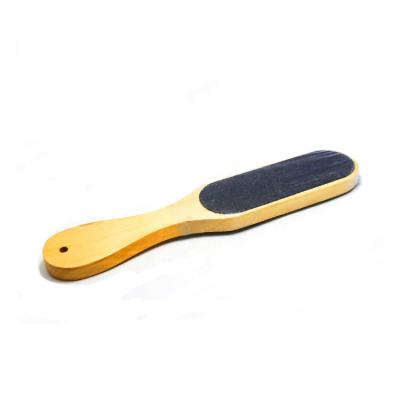 China EXFOLIATE Professional Wooden Pedicure Sandpaper Foot Scrubber Foot File For Callus Remover for sale