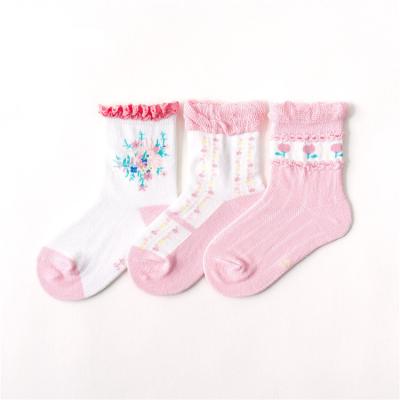 China Amazon QUICK DRY 3 Hot Selling Korean Pairs Of Bagged Fashionable Socks Cute Baby Cartoon Kids Socks for sale