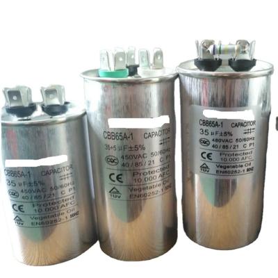 China Plasma power supply cbb65 AC 30uf 450VAC high quality air conditioner motor start capacitor for sale