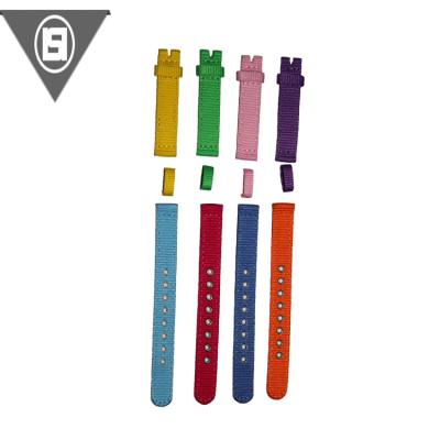 China Fashional Cheap Price Fashion Polyester Fabric 22 Mm Child Safety Watch Band for sale