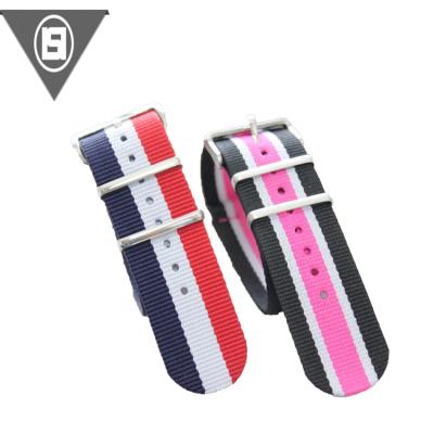 China Fashional China Supplier Custom 18mm -35mm Width Polyester Watch Band Strap For Watch for sale