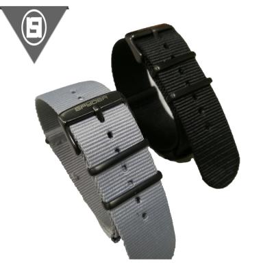 China Fashional Polyester Watch Band Stainless Steel Watch Buckle NATO Watch Strap 18mm 20mm 22mm for sale