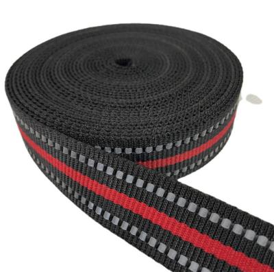 China Factory Supply Direct Imitation Web Tape High Tenacity Nylon Reflective Webbing For Pet Leash for sale