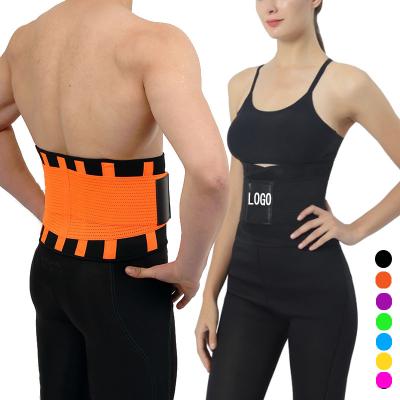 China Adult OEM ODM Adjustable Waist Trimmer Belt Wrap Sweated Neoprene Waist Trainer Back Support Belt for sale