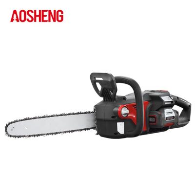 China 40V Voltage Toolless System 14 Inch Brushless Motor Chainsaw With AOSHENG Battery Professional Cordless Electric Chainsaw for sale