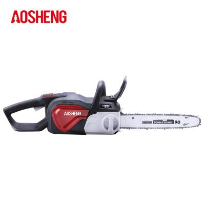 China voltage system AOSHENG Toolless 40V professional chainsaw saw 14/16 inch lithium low noise chainsaw for sale