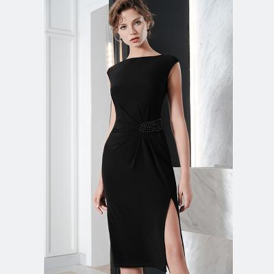 China Breathable Black Sexy Bodycon Dresses 2020 Women Lady Summer Fashion Elegant Clothing Woman Clothes T2688 for sale