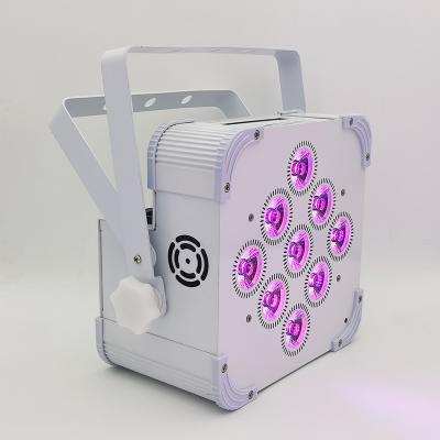 China 167000 colors lighting new wedding uplights UV uplight DJ light LED wedge uplights 9x18W RGBWA led wireless dmx battery operated with IRC remote control for sale