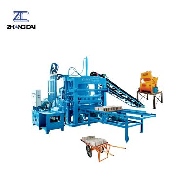 China Building Material Shops QTY4-20A Fully Automatic Concrete Cement Hollow Block / Interlock Paver Making Machine for sale